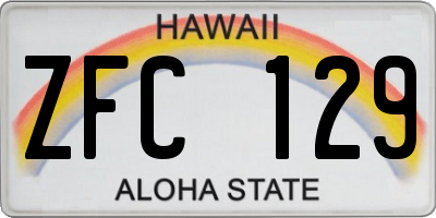 HI license plate ZFC129