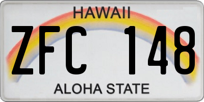 HI license plate ZFC148