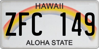 HI license plate ZFC149