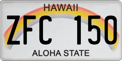 HI license plate ZFC150