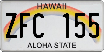 HI license plate ZFC155