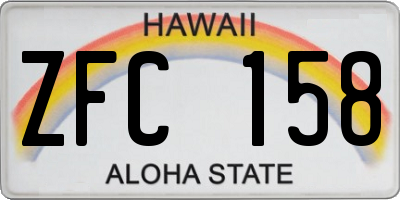 HI license plate ZFC158