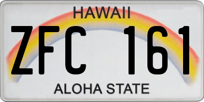 HI license plate ZFC161