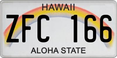 HI license plate ZFC166