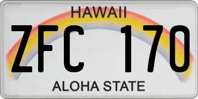HI license plate ZFC170