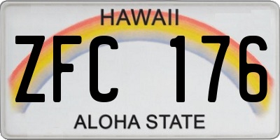 HI license plate ZFC176