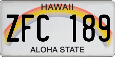 HI license plate ZFC189
