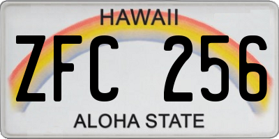 HI license plate ZFC256