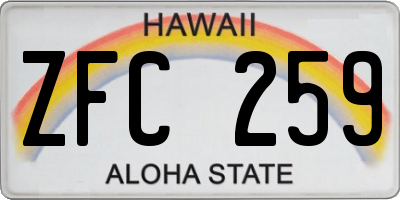HI license plate ZFC259