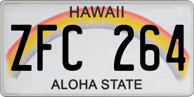 HI license plate ZFC264
