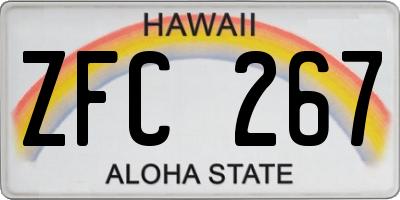 HI license plate ZFC267