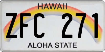 HI license plate ZFC271
