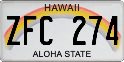 HI license plate ZFC274