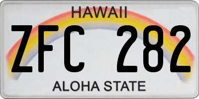 HI license plate ZFC282