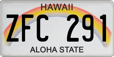 HI license plate ZFC291