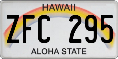 HI license plate ZFC295