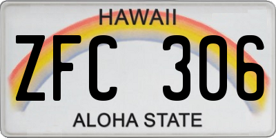 HI license plate ZFC306