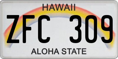 HI license plate ZFC309
