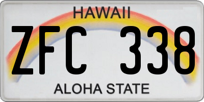 HI license plate ZFC338