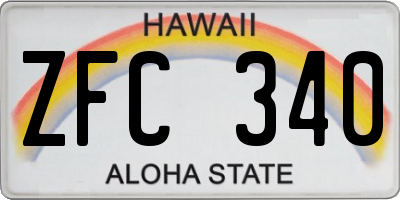 HI license plate ZFC340
