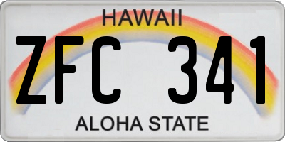 HI license plate ZFC341