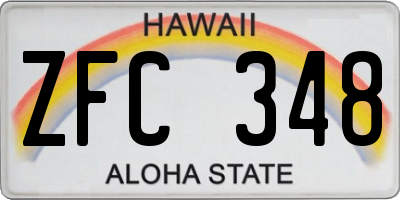 HI license plate ZFC348