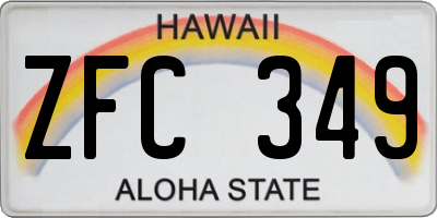 HI license plate ZFC349