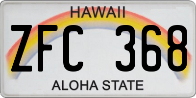 HI license plate ZFC368