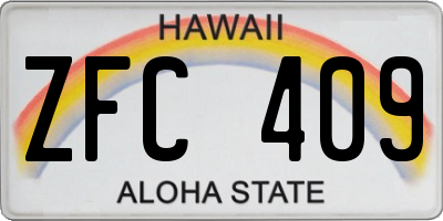 HI license plate ZFC409