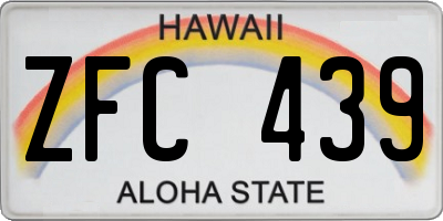 HI license plate ZFC439