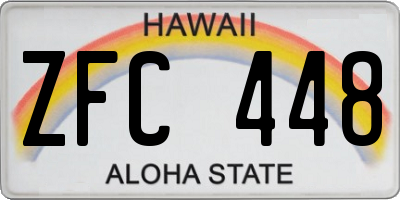 HI license plate ZFC448