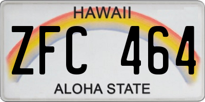 HI license plate ZFC464
