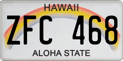 HI license plate ZFC468