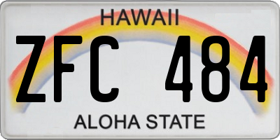 HI license plate ZFC484