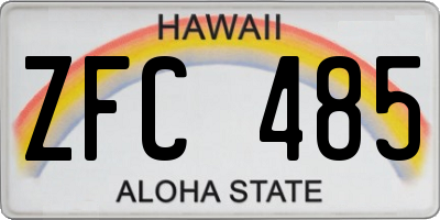 HI license plate ZFC485
