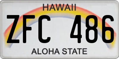 HI license plate ZFC486