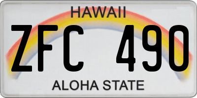 HI license plate ZFC490