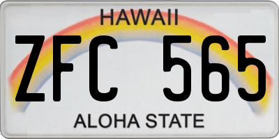 HI license plate ZFC565