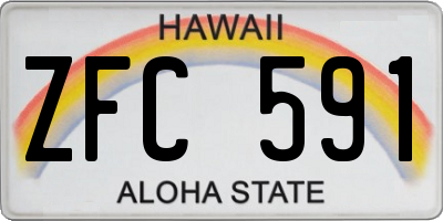HI license plate ZFC591