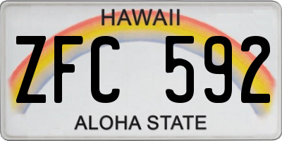 HI license plate ZFC592