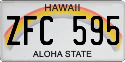 HI license plate ZFC595