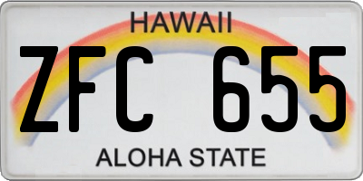 HI license plate ZFC655