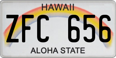 HI license plate ZFC656