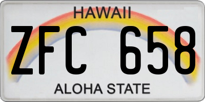 HI license plate ZFC658