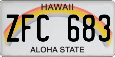 HI license plate ZFC683