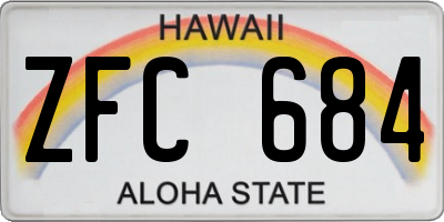 HI license plate ZFC684