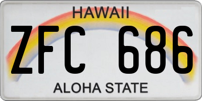 HI license plate ZFC686