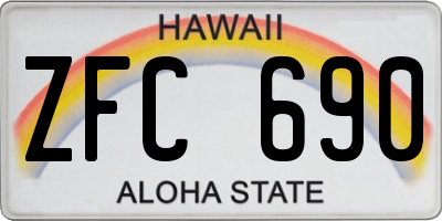 HI license plate ZFC690