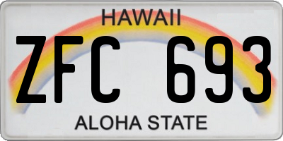 HI license plate ZFC693