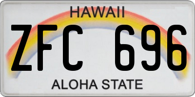 HI license plate ZFC696